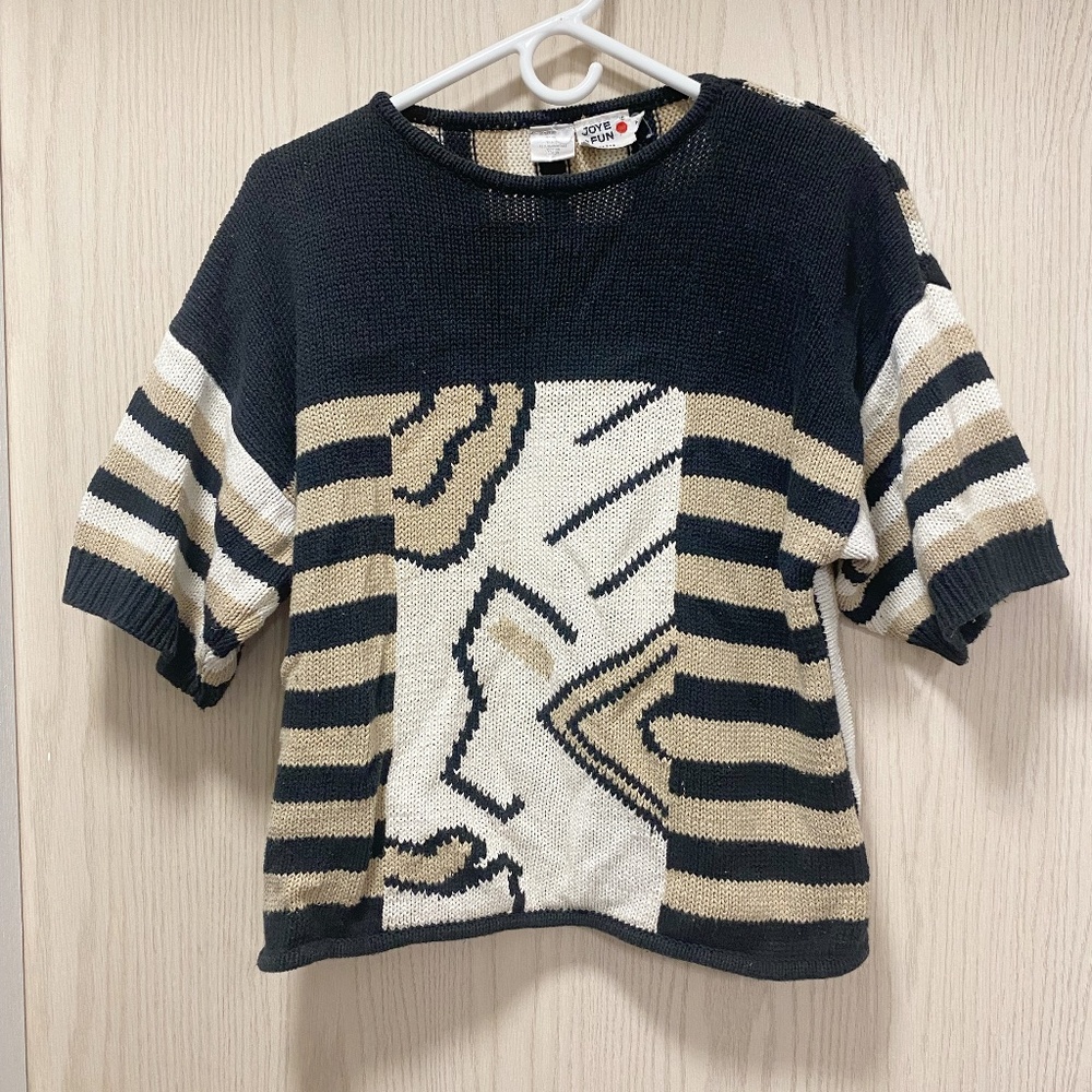 Vintage Joye Fun Size M Women’s Stripes Pull Over Sweater